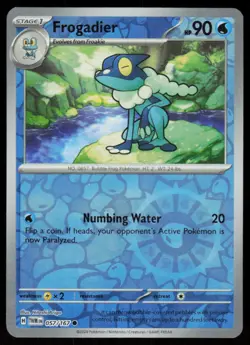 Frogadier 057/167 Common Twilight Masquerade Pokemon Reverse Holo Near Mint - Image 1