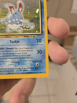 Azumarill 2/111 Unlimited Holo Rare Neo Genesis Pokemon Card - Image 3