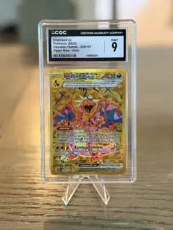 CHARIZARD EX POKEMON 228/197 OBSIDIAN FLAMES HOLO CGC MINT 9 - Image 1