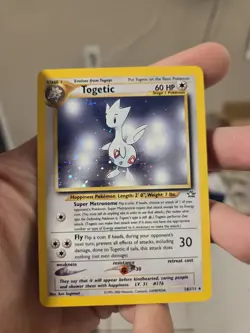 Pokemon TCG Togetic Holo Rare Card 16/111 Neo Genesis Vintage 2000 - Image 1