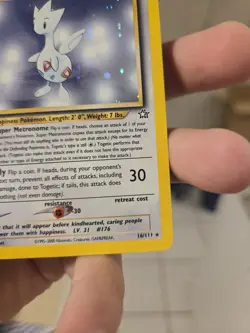 Pokemon TCG Togetic Holo Rare Card 16/111 Neo Genesis Vintage 2000 - Image 4
