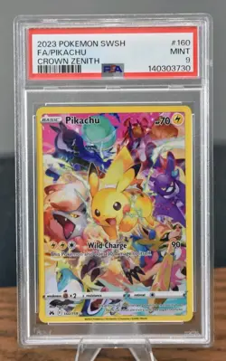 Pokemon Pikachu Crown Zenith 160/159 PSA 9 - Image 1