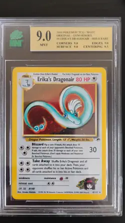 Pokemon Erika's Dragonair Gym Heroes Unlimited Holo Rare #4 MNT 9 - Image 1