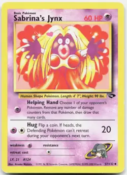 Pokemon TCG Sabrina's Jynx Gym Challenge Uncommon 057/132 Unlimited - Image 1