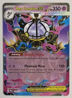 Pokemon TCG- Mega Chandelure ex 038/084 Double Rare- Pitch Black - Image 1