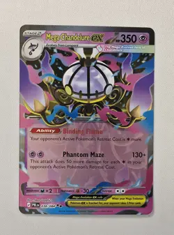 Pokemon TCG- Mega Chandelure ex 038/084 Double Rare- Pitch Black - Image 2
