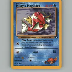 Misty's Magikarp 88/132 Common Gym Challenge Pokemon Unlimited Lightly Played - Image 1