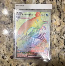 Pokemon Lapras VMAX (Secret) 203/202 Secret Rare Holo PRE OWNED NEAR MINT - Image 1