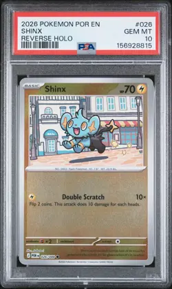 2026 POKEMON POR EN-PERFECT ORDER REVERSE HOLO #026 SHINX PSA 10 - Image 1