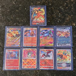 Pokemon TCG Japanese Charizard 9-Card Holo Full Art Mixed Lot - Image 1
