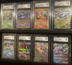 Lot of 8 Pokemon CGC GEM MINT 10 Cards Japanese Gengar Charmeleon Venusaur More - Image 1