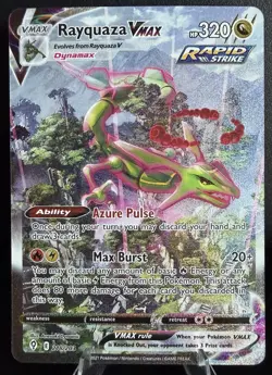 Pokemon - Rayquaza VMAX (Alternate Art Secret) 218/203: Evolving Skies Holo - NM - Image 1
