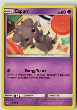 ESPURR 44/131 FORBIDDEN LIGHT POKEMON COMMON NEAR MINT NM - Image 1