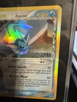 2005 Pokemon EX Delta Species Vaporeon Reverse Holo #18/113 SGC 6 - Image 2
