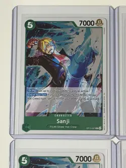 Sanji OP13-027 Carrying On His Will 4 Foil Card Play Set Lot One Piece - Image 2