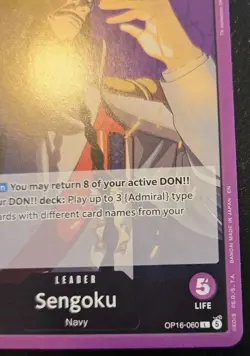 Sengoku OP16-060 Leader The Time Of Battle One Piece Card Game - Image 5