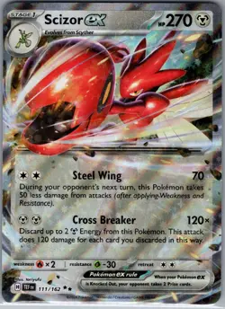 Scizor ex 111/162 - Pokemon TCG SV05: Temporal Forces - Double Rare (NM) - Image 1