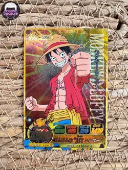 One Piece 2011 Bandai Berry Match IC Monkey D. Luffy Gold Holo Vintage Card - Image 1