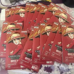 One Piece Carrying On His Will Sleeved Booster Pack OP-13 English New Lot of 17 - Image 1