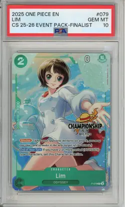 One Piece Graded: Lim P-076 Championship Event Pack Finalist PSA 10 - Image 1
