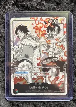 Bandai Luffy & Ace ST30-001 Parallel Starter Deck ST-30 Leader Full Art English - Image 1