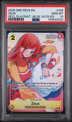 2025 ONE PIECE PROMOS #106 ZEUS PSA 10 - Image 1