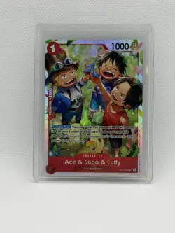 Ace & Sabo & Luffy OP13-007 SR Carrying On His Will Holo Foil One Piece TCG - Image 1