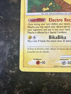 2007 Pokemon Diamond & Pearl Black Star Promo #DP16 Pikachu Holo LP - Image 4