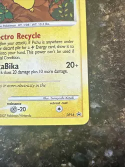 2007 Pokemon Diamond & Pearl Black Star Promo #DP16 Pikachu Holo LP - Image 5