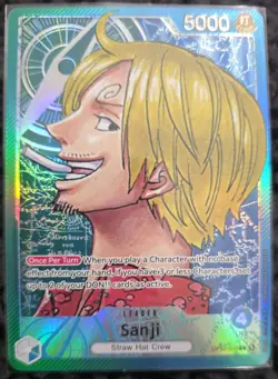 One Piece TCG Sanji Alternate Art OP02-026 Paramount War Foil, English - Image 1