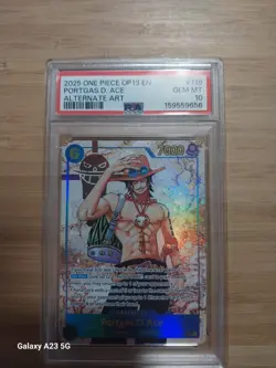 2025 ONE PIECE OP13-CARRYING ON HIS WILL ALTERNATE ART PORTGAS D. ACE PSA 10 - Image 1