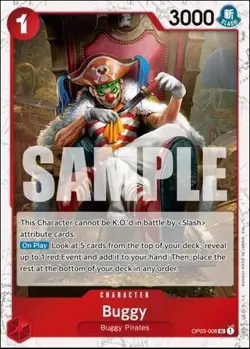 Buggy OP03-008 Pirate Foil Premium Booster The Best Vol.2 PRB-02 One Piece NM - Image 1