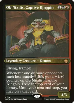 Ob Nixilis, Captive Kingpin : MTG *FOIL Etched Foil* March of the Machine: / NM - Image 1