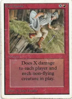 MTG: Unlimited Edition: Earthquake: Heavily Played Condition - Image 1