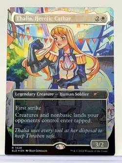 Thalia, Heretic Cathar BORDERLESS FOIL 1428 Secret Lair Drop MTG 2024 NM - Image 1