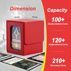 MTG Deck Box, Double Display Window MTG, Commander Deck Box Fits 120+ Single Sle - Image 2