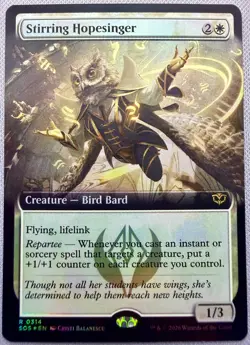 Stirring Hopesinger (Extended Art) FOIL - NM - MTG Secrets of Strixhaven SOS 314 - Image 1