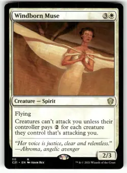 Windborn Muse 111 Rare Commander 2021 Magic: The Gathering Near Mint - Image 1