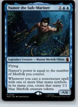Namor the Sub-Mariner 69 Mythic Marvel Super Heroes Magic: The Gathering NM - Image 1