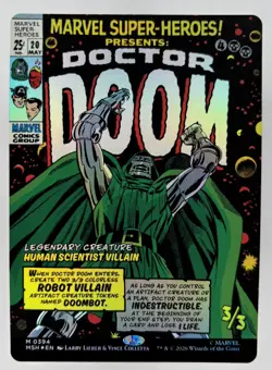 Doctor Doom Borderless Foil M 0394 Marvel Super Heroes Magic: The Gathering MTG! - Image 1