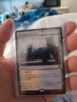 Gleaming Bastion 267 Rare Marvel Super Heroes Magic: The Gathering Near Mint - Image 1