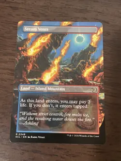 Steam Vents (Borderless) NM Pack Fresh MTG Lorwyn Eclipsed (ECL) (348) - Image 2