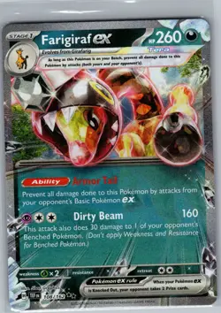 Farigiraf ex 108/162 - Pokemon TCG SV05: Temporal Forces - Double Rare (NM) - Image 1