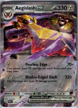Aegislash ex 135/182 - Pokemon TCG SV04: Paradox Rift - Double Rare (NM) - Image 1