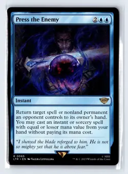 Press the Enemy 65 Regular Universes Beyond: The Lord of the Rings MTG LP - Image 1