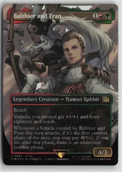 Balthier and Fran (0538) (Borderless) (Surge Foil) NM 538 FINAL FANTASY MTG - Image 1