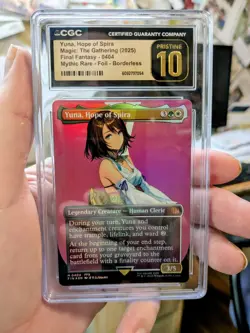 MTG FINAL FANTASY MYTHIC RARE FOIL Yuna, Hope of Spira CGC PRISTINE 10 - Image 1