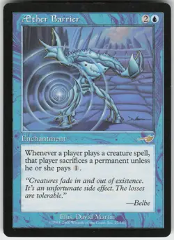 Aether Barrier Nemesis Rare Magic: The Gathering LP - Image 1