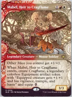 Mabel, Heir to Cragflame (Showcase) Bloomburrow #336 NM - Image 1