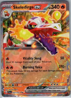 Skeledirge ex 037/193 - Pokemon TCG SV02: Paldea Evolved - Double Rare (NM) - Image 1